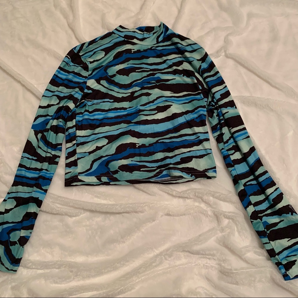 Funky crop mock turtleneck - great to layer with